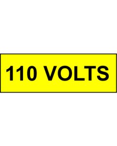  Voltage Labels (Pack 10) 40x120mm 110 Volts 