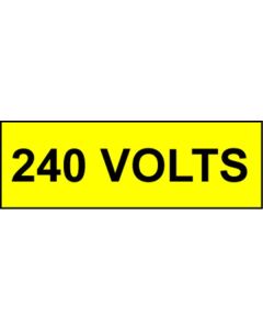  Voltage Labels (Pack 10) 20x60mm 240 Volts 