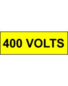  Voltage Labels (Pack 10) 20x60mm 400 Volts 