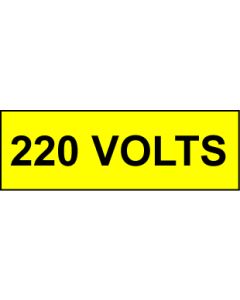  Voltage Labels (Pack 10) 40X120mm 220 Volts 