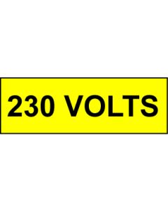  Voltage Labels (Pack 10) 40x120mm 230 Volts 