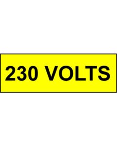 Voltage Labels (Pack 10) 20X60mm 230 Volts 