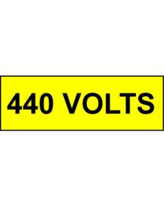  Voltage Labels (Pack 10) 20x60mm 440 Volts 