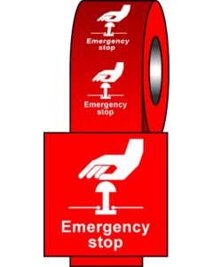Safety Labels - Red Emergency Stop