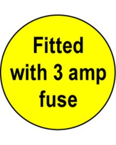 Plug Warning Labels - 3 Amp Fuse
