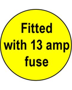 Plug Warning Labels - 13 Amp Fuse