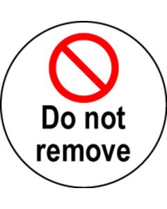 Plug Warning Labels - Do Not Remove