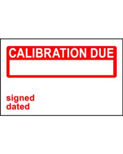  Elec Inspec Labels 40x75mmS/A vinyl Roll 250 Calibration Due 