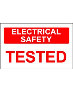  Elec Inspec Labels 40x75mm S/A vinyl Roll 250 E/S Tested 