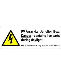  Pack of 250 Photovoltaic 'PV' Labels 