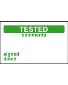  Elec Inspec Labels 25x40mm S/A vinyl Roll 250 Tested 