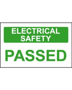 Elec Inspec Labels 40x75mm S/A vinyl Roll 250 E/S Passed