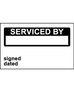  Elec Inspec Labels 40x75mm S/A Roll 250 Serviced By 