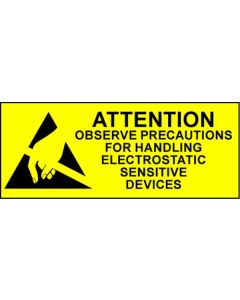 Electrostatic Labels - Attention - Small