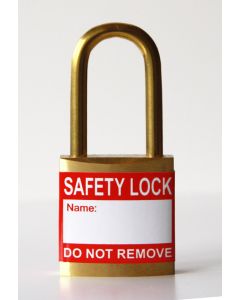 Red padlock label