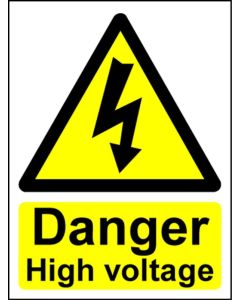 Hazard Warning Sign Danger High voltage 