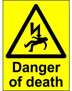Danger of Death Vinyl (200mm x 150mm)