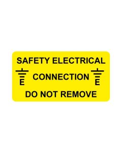 Safety Electrical connection, Do not Remove Label