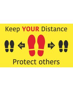 Keep your distance -protect yourselves 300 x 500mm