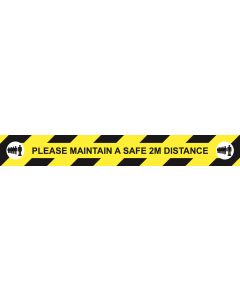 Social Distancing floor sign "Please maintain a safe 2m Distance"