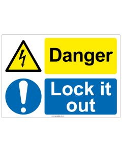 "Danger, Lock it out" Safety Sign