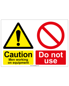 "Caution, Do not use" Safety Sign