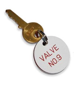  Tag 35mm dia plastic White/Red/White 