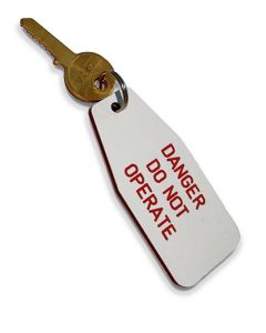  Tag 75x35mm plastic White/Red/White 