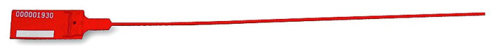 Red numbered pull seals, 350mm long PK100