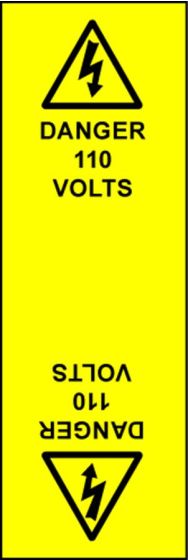 Electrical Cable Marking Labels - 110Volts
