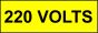  Voltage Labels (Pack 10) 30X90mm 220 Volts 
