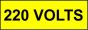  Voltage Labels (Pack 10) 20X60mm 220 Volts 