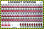 100 Lock Lockout Station With Contents