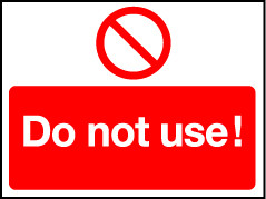 'Do Not  Use!'- Safety Lockout Label 55 x 75mm