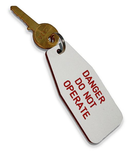 Tag 75x35mm plastic White/Red/White