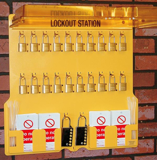 Lockout Station/hinged cover - station only