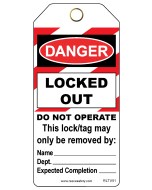 Locked Out - Do Not Operate Contractor Tags (25/pk)