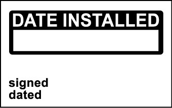 Elec Inspec Labels 40x75mm S/A vinyl Roll 250 Date Installed