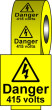 Safety Labels - 415 Volts