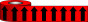 100X33M BLACK ARROW ON RED