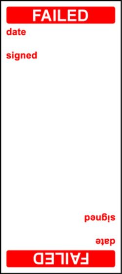 Write on Cable Marking Labels - Failed