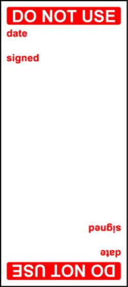 Write on Cable Marking Labels - Do Not Use