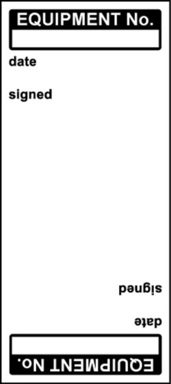 Write on Cable Marking Labels - Equipment No