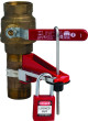 Semi-permanent ball valve lockout