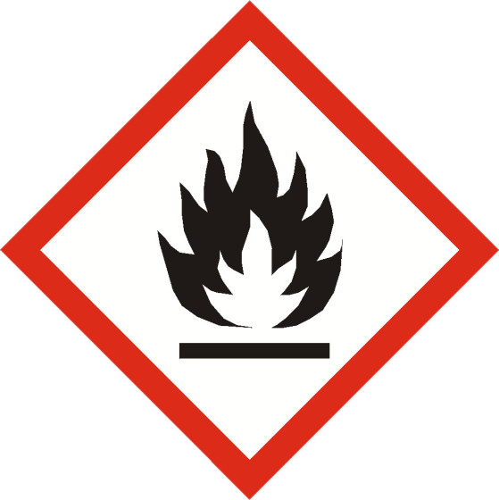 GHS FLAMMABLE sign 100mm x 100mm