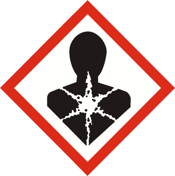 GHS HEALTH HAZARD sign 100mm x 100mm