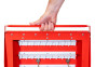Steel Wall mounted or Portable Group Lockout Box - 50 hook. Colour Red.
