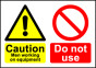 Size A7 Caution men working on quipment