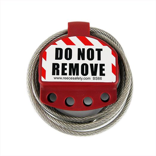 BS66 cable lockout with 1.8m Cable - Incorporating cable tidy