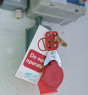 Lockout for use on 400v 63A pin and sleeve Sockets RED